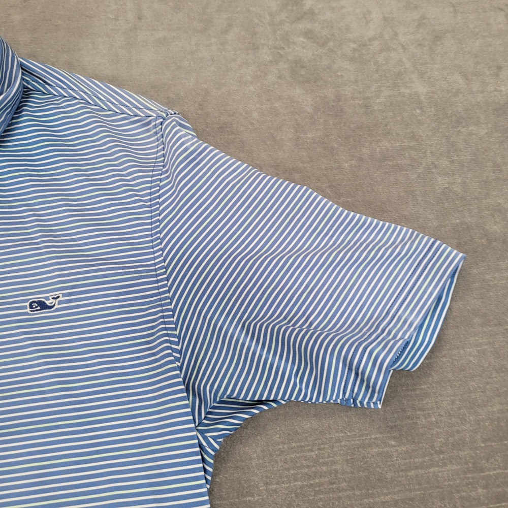 Vineyard Vines Shirt Womens Polo Striped Golf Athletic Short Sleeve Blue Size XS - Picture 4 of 12